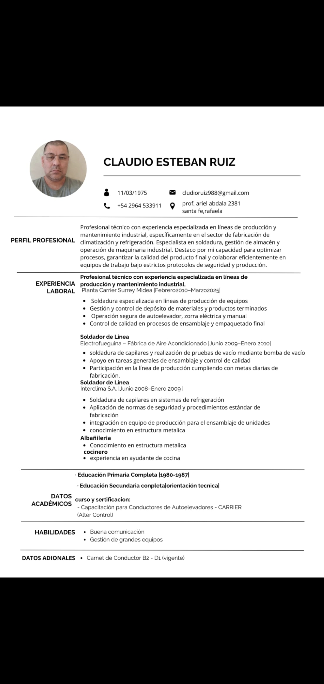 Claudio Esteban  Ruiz 