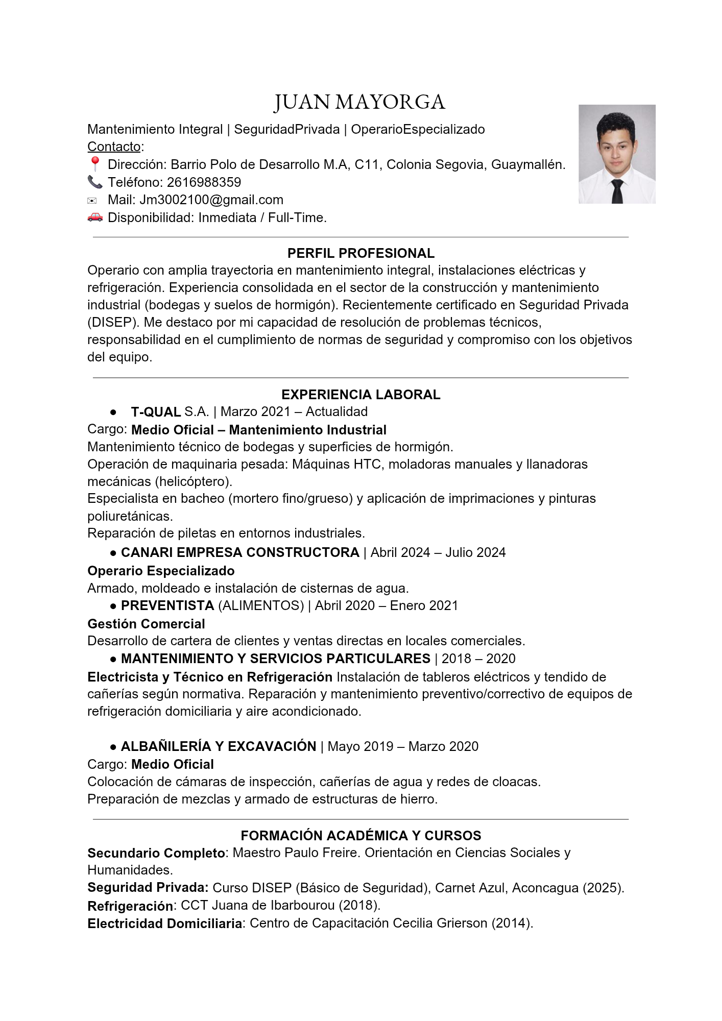 Juan Antonio Mayorga zuñiga
