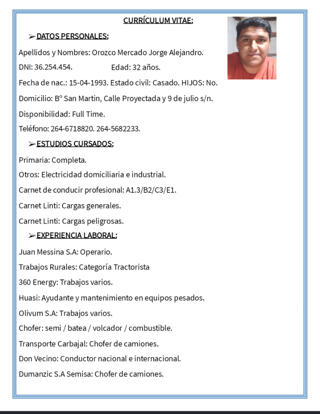 Jorge Alejandro Orozco mercado