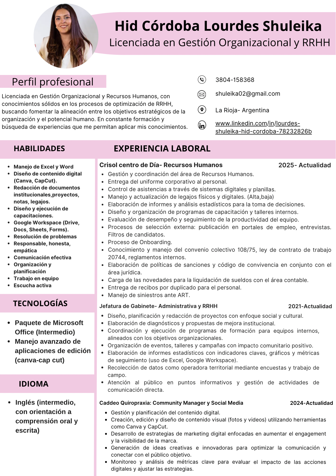 Lourdes shuleika Hid Cordoba